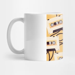 1980s casette tape pattern. Mug